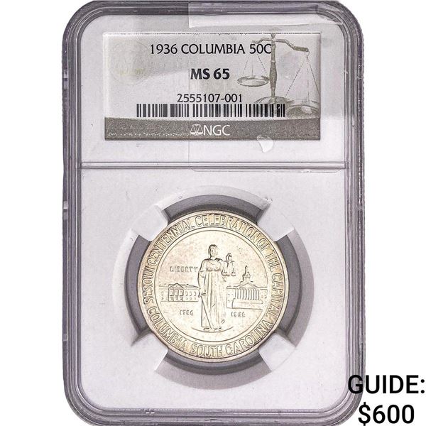 1936 Columbia Half Dollar NGC MS65