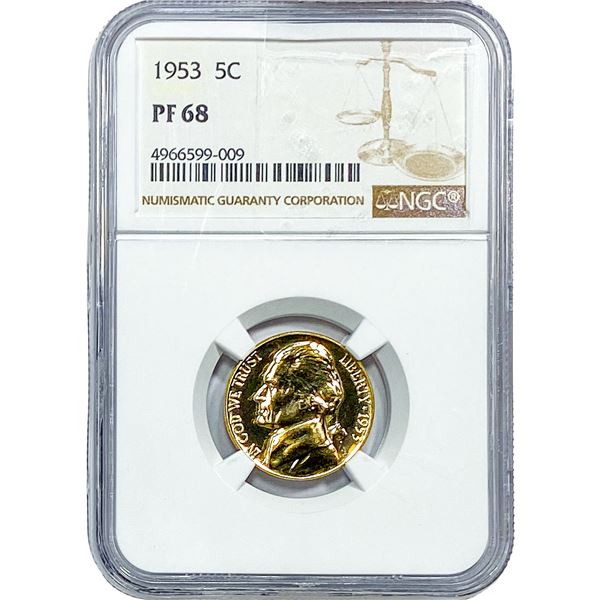 1953 Jefferson Nickel NGC PF68