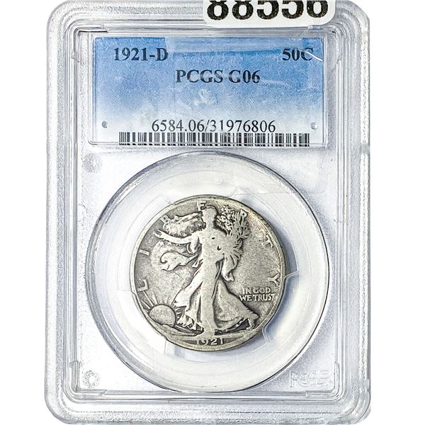 1921-D Walking Liberty Half Dollar PCGS G06