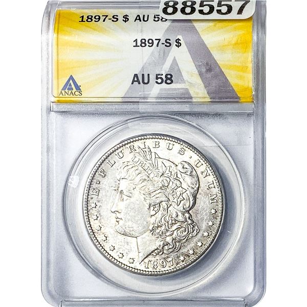1897-S Morgan Silver Dollar ANACS AU58