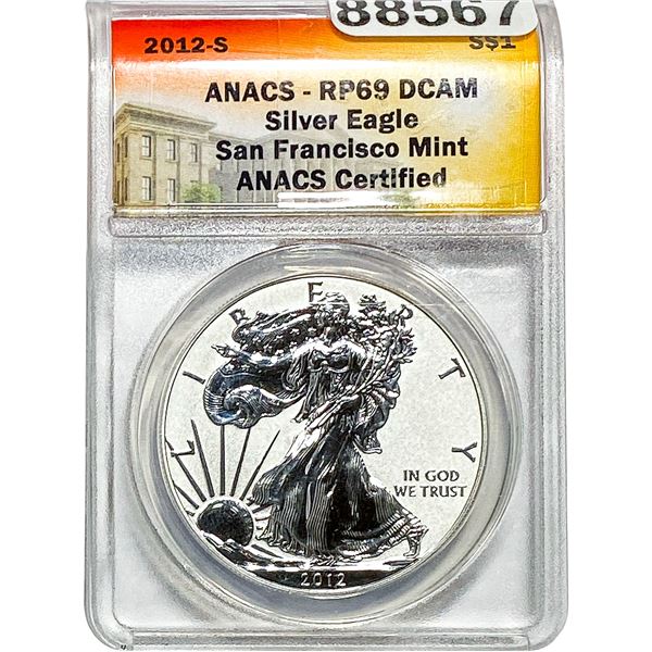 2012-S Silver Eagle ANACS RP69 DCAM