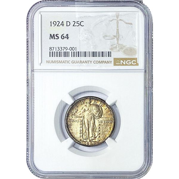 1924-D Standing Liberty Quarter NGC MS64