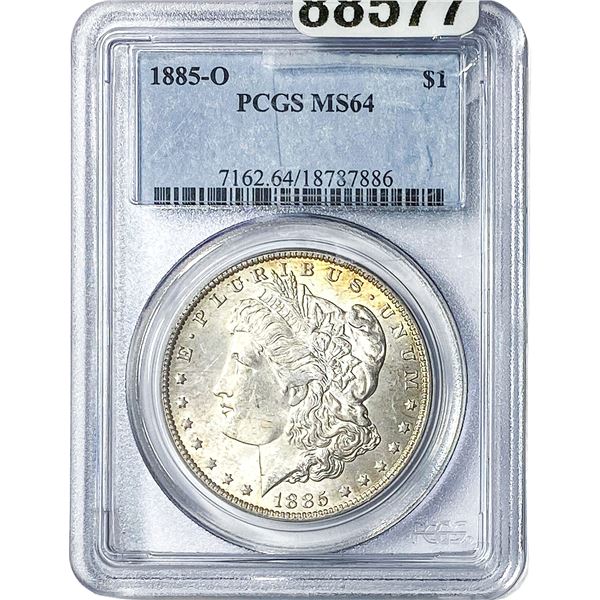 1885-O Morgan Silver Dollar PCGS MS64
