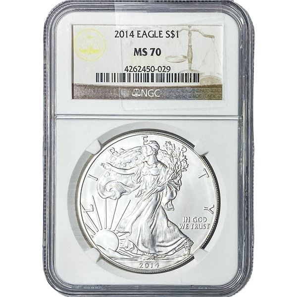 2014 Silver Eagle NGC MS70