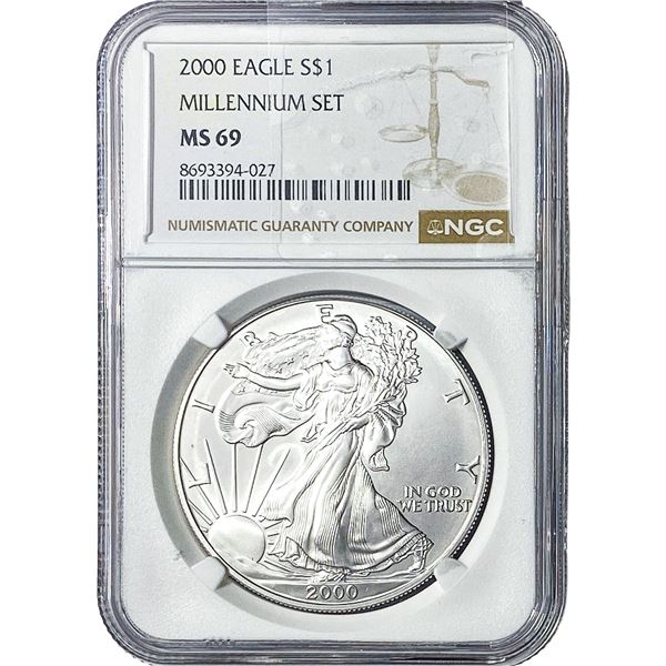 2000 Silver Eagle NGC MS69
