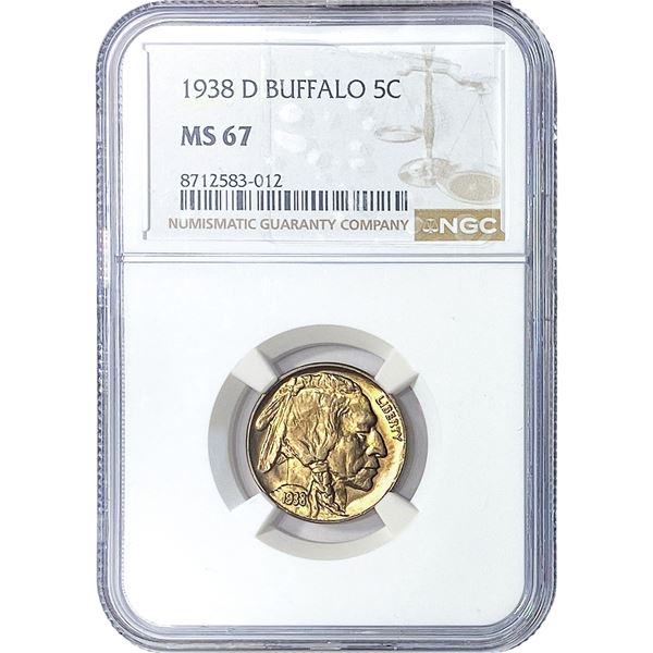 1938-D Buffalo Nickel NGC MS67