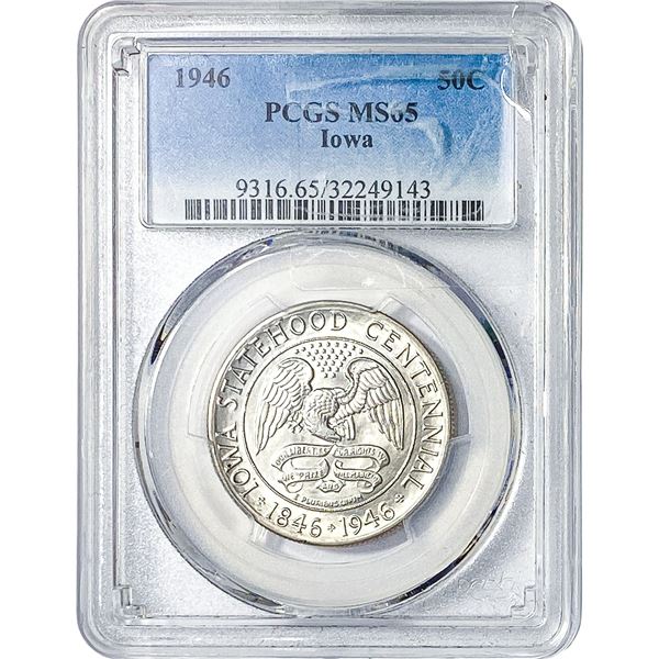 1946 Iowa Half Dollar PCGS MS65