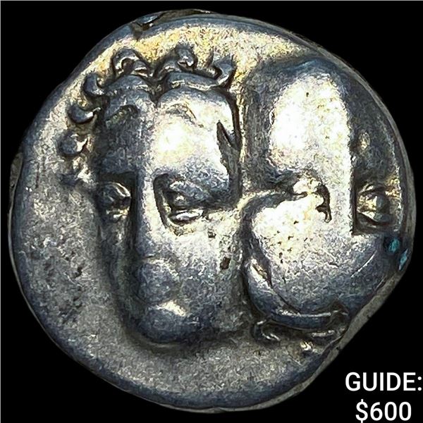 Greece Moesia, Istros 4th Cent. BC Silver Drachm NEARLY UNCIRCULATED
