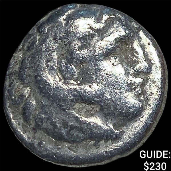 Macedonian Alexander III Silver Drachm NEARLY UNCIRCULATED