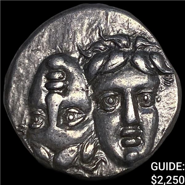 Greece Moesia, Istros 4th Cent. BC Silver Drachm CLOSELY UNCIRCULATED