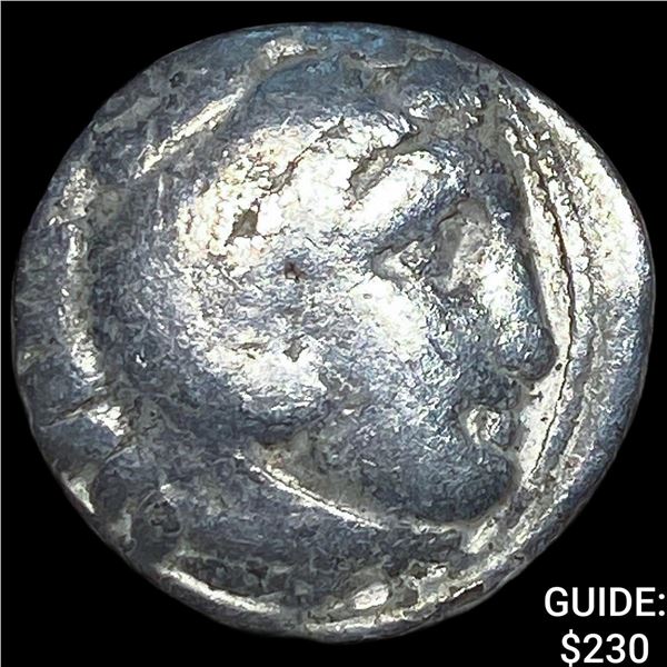 Macedonian Alexander III Silver Drachm NEARLY UNCIRCULATED