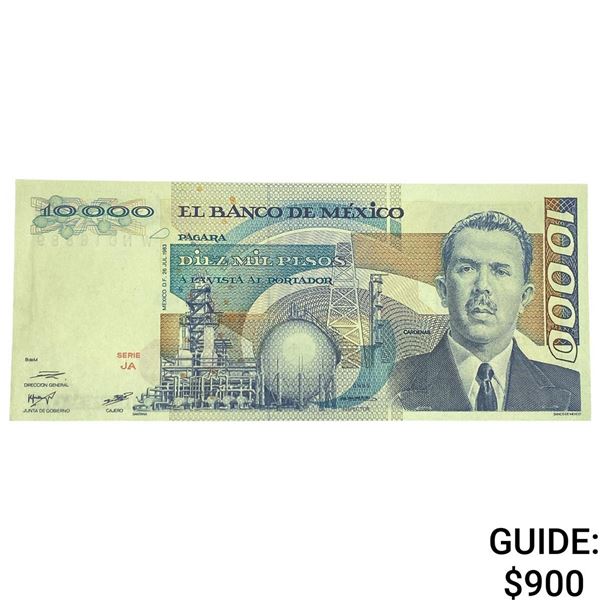 1983 Bank of Mexico 10,000 Pesos