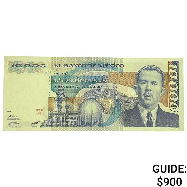 1985 Bank of Mexico 10,000 Pesos