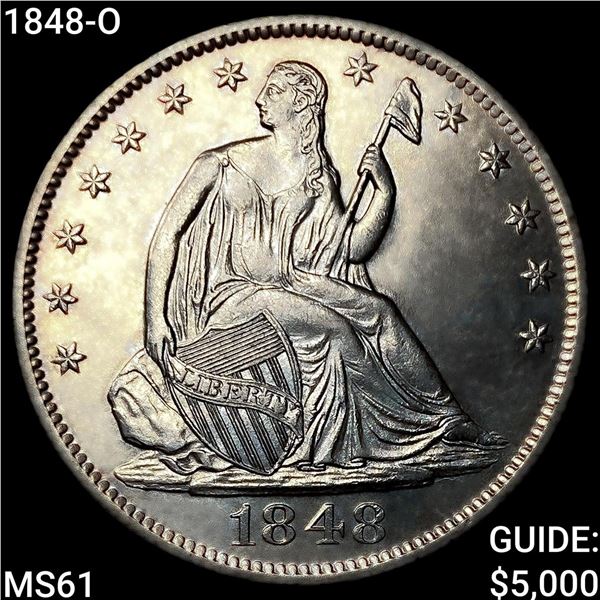 1848-O Seated Liberty Half Dollar UNCIRCULATED