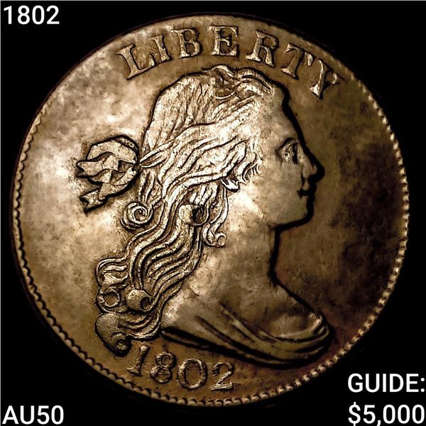 1802 Draped Bust Large Cent CLOSELY UNCIRCULATED