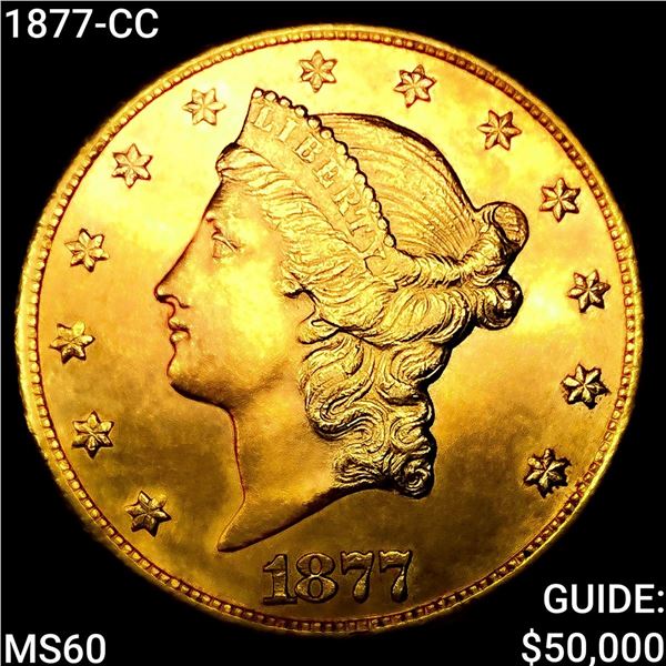 1877-CC $20 Gold Double Eagle UNCIRCULATED