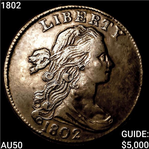 1802 Draped Bust Large Cent CLOSELY UNCIRCULATED