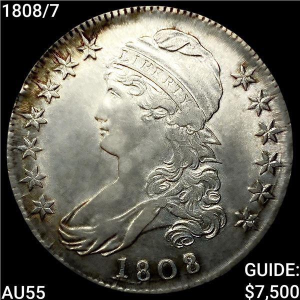 1808/7 Capped Bust Half Dollar HIGH GRADE