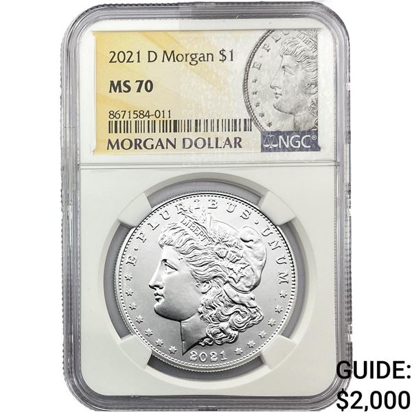 2021-D Morgan Silver Dollar NGC MS70