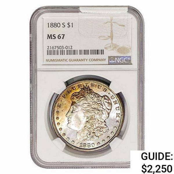 1880-S Morgan Silver Dollar NGC MS67