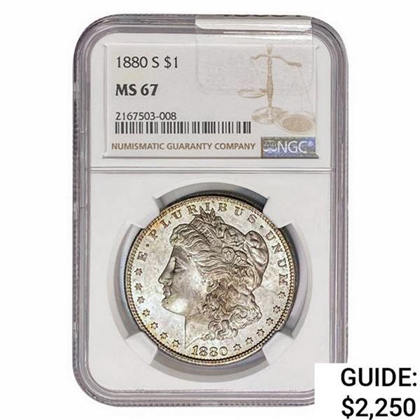 1880-S Morgan Silver Dollar NGC MS67