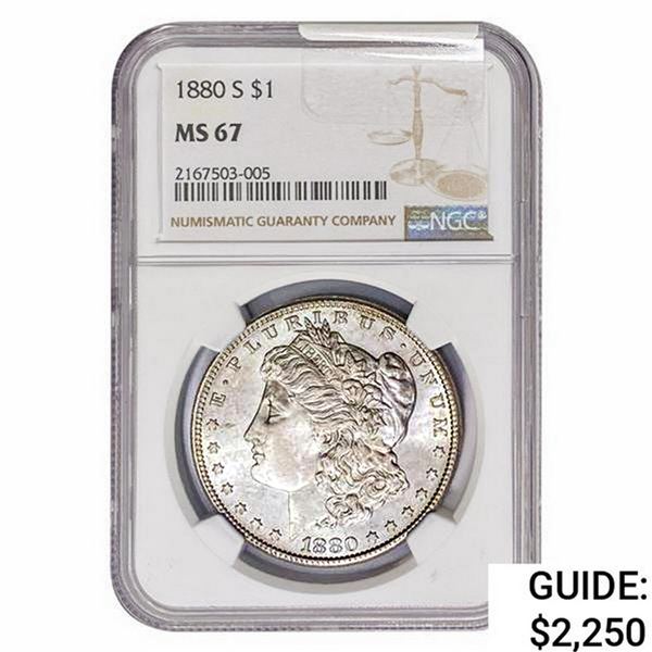 1880-S Morgan Silver Dollar NGC MS67