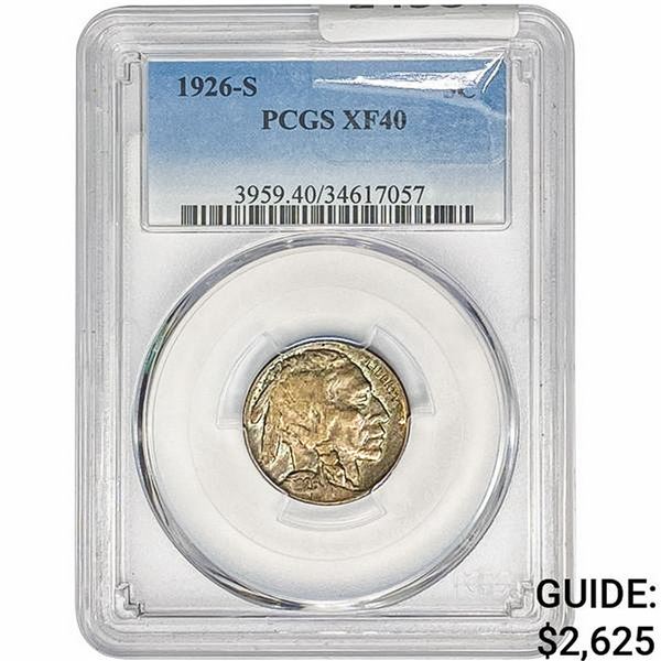 1926-S Buffalo Nickel PCGS XF40