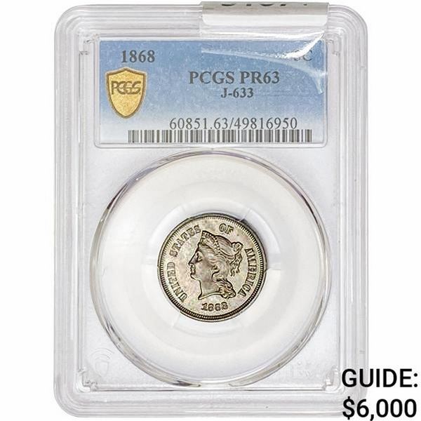 1868 Liberty Victory Nickel PCGS PR63 J-633