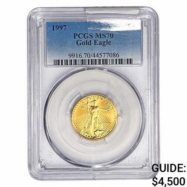 1997 1/4oz $10 Gold Eagle PCGS MS70