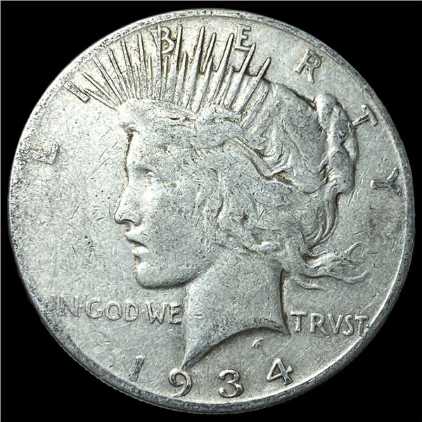 1934-S Peace Silver Dollar NEARLY UNCIRCULATED