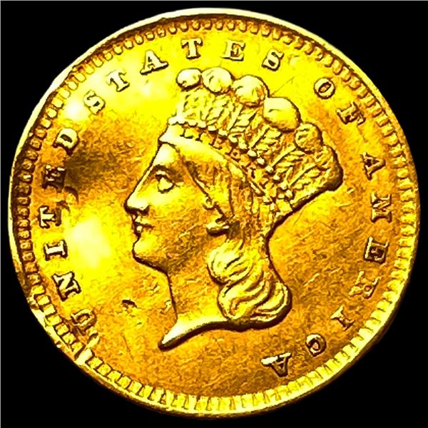 1856 Gold $1 Indian Princess Type 2 UNCIRCULATED