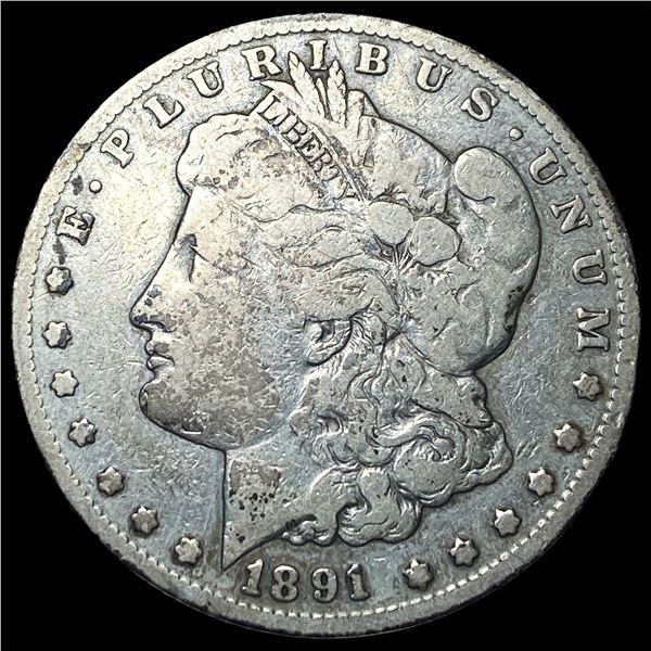 1891-CC Silver Morgan Dollar LIGHTLY  CIRCULATED
