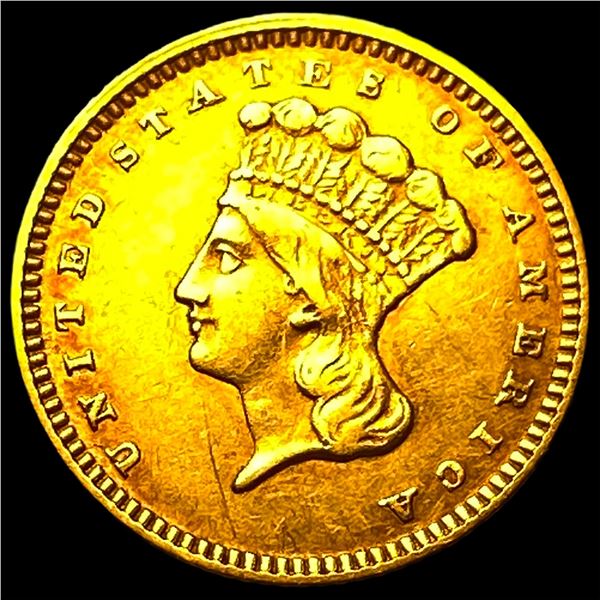 1874 Gold $1 Indian Head Type 3 CLOSELY UNCIRCULATED