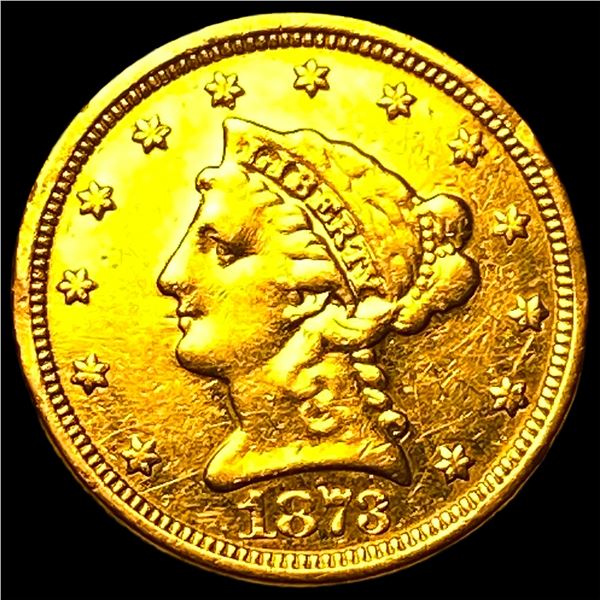1873 Liberty Head Gold $2.50 Quarter Eagle  CLOSELY UNCIRCULATED