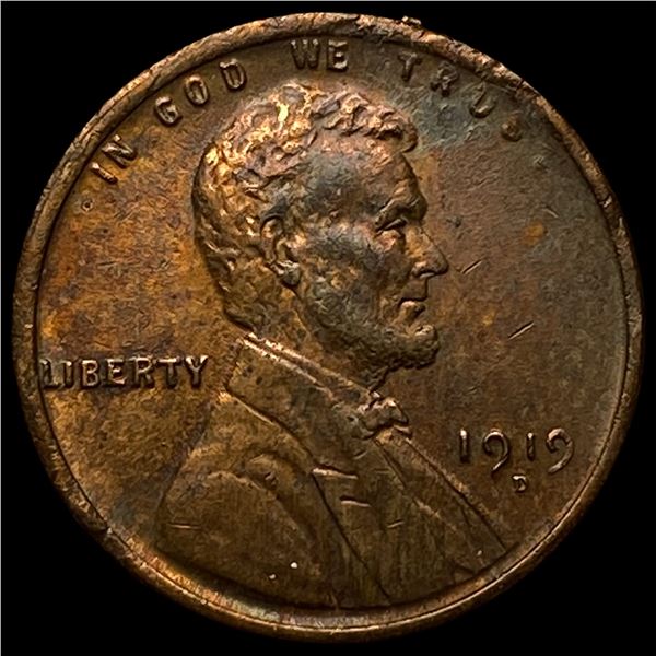 1919-D Lincoln Wheat Cent CHOICE AU