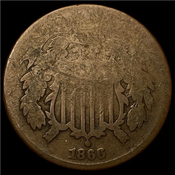 1866 TWO cent NICELY CIRCULATED