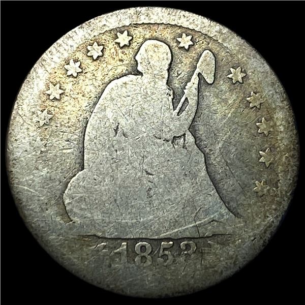 1853 Arrows/Rays Silver Seated Liberty Quarter NICELY CIRCULATED
