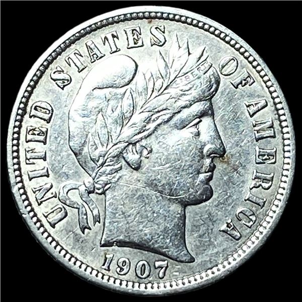 1907 Silver Barber Dime UNCIRCULATED