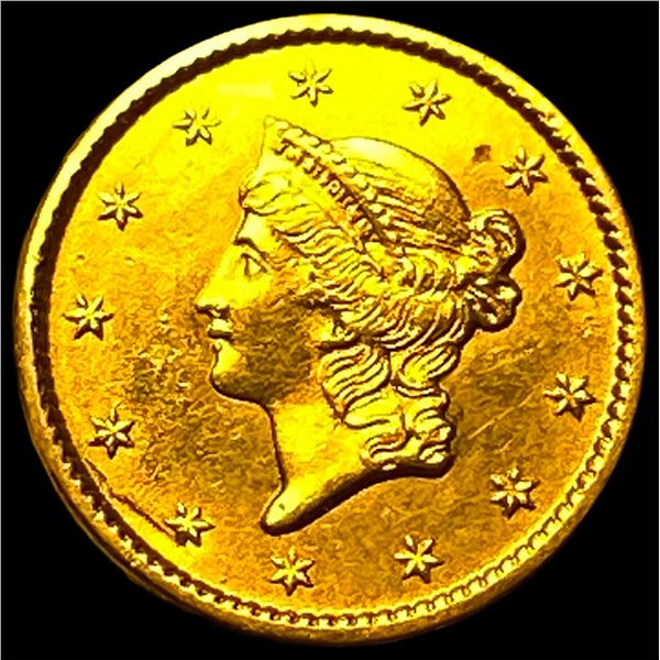 1850 Gold $1 Libety Head Type 1 CHOICE AU