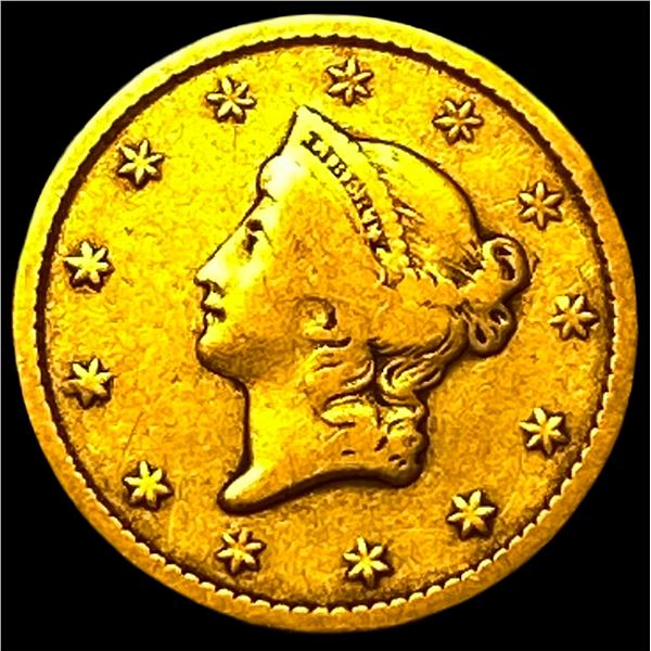 1850 Gold $1 Liberty Head Type 1 NEARLY UNCIRCULATED