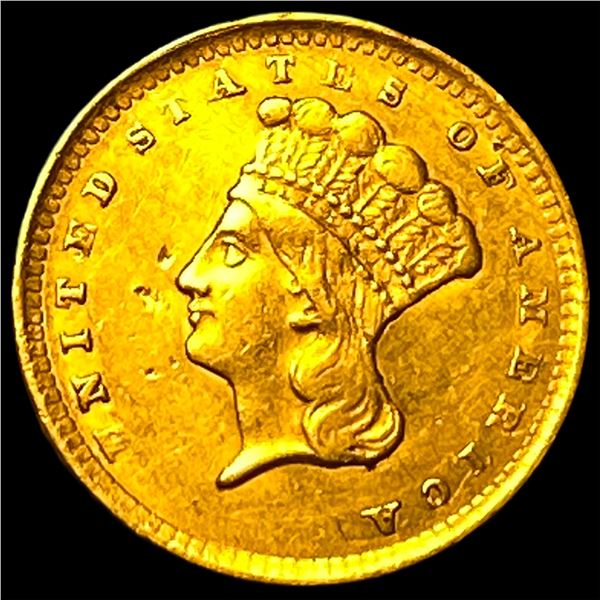 1856 Gold $1 Indian Princess Type 2 CHOICE AU