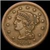 Image 1 : 1855 Braided Hair Large Cent CLOSELY  UNCIRCULATED