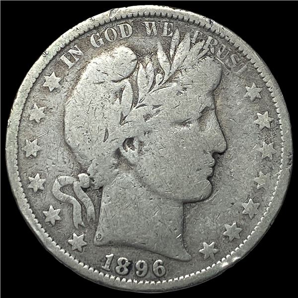 1896-O Silver Barber Half Dollar LIGHTLY  CIRCULATED