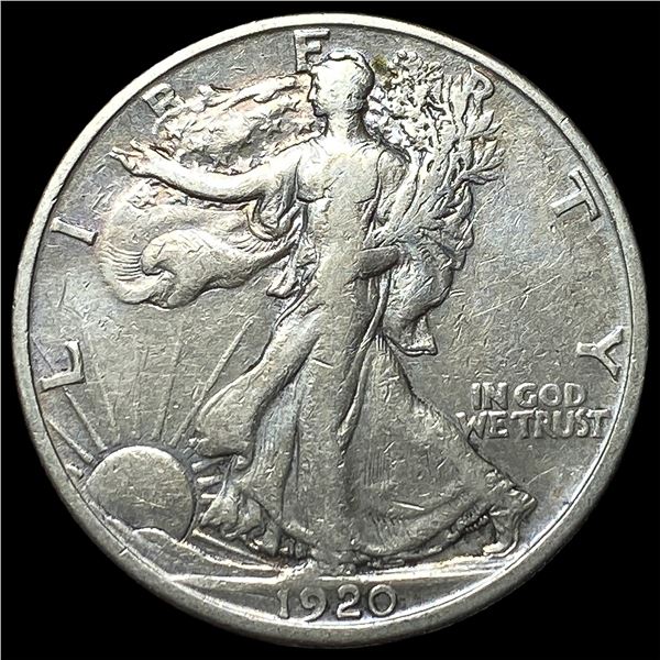 1920-S Silver Walking Liberty Half Dollar  NEARLY UNCIRCULATED