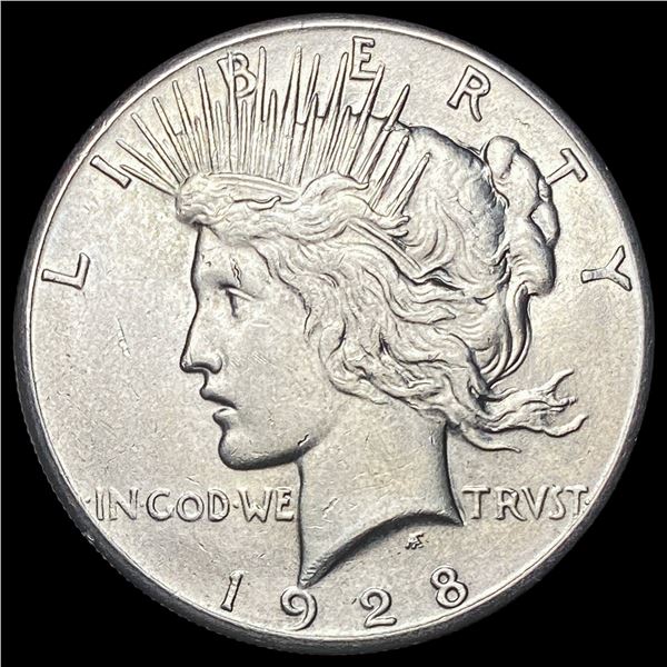 1928 Silver Peace Dollar CLOSELY UNCIRCULATED