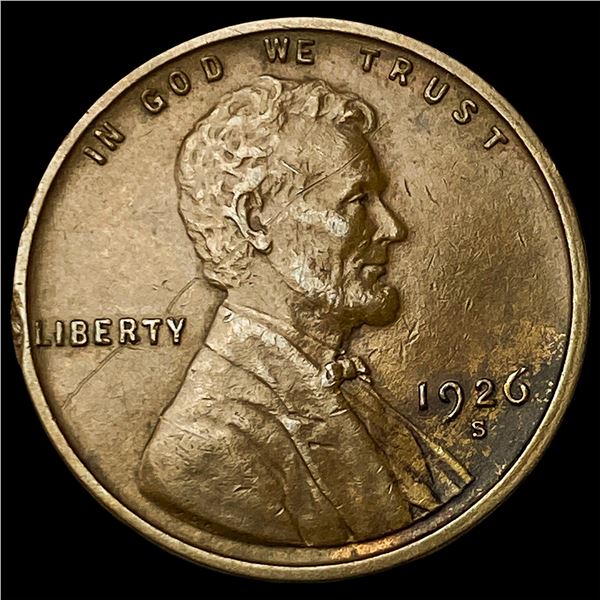 1926-S Lincoln Wheat Cent CLOSELY  UNCIRCULATED