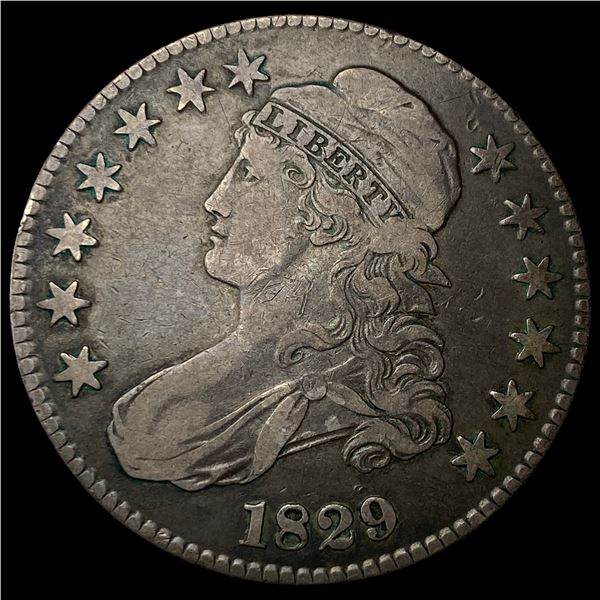 1829 Capped Bust Half Dollar ABOUT  UNCIRCULATED