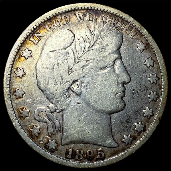 1895 Silver Barber Half Dollar LIGHTLY  CIRCULATED