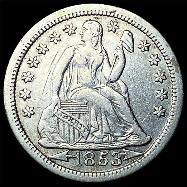 1853 Arrows Seated Liberty Dime CLOSELY  UNCIRCULATED
