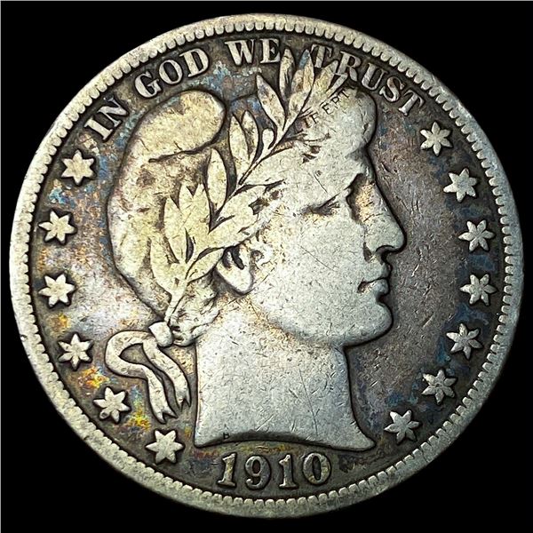 1910-S Silver Barber Half Dollar NEARLY  UNCIRCULATED